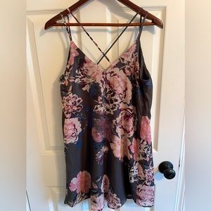 Floral , spaghetti strap dress. Size S